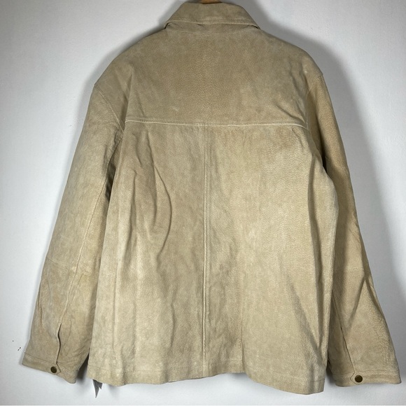 Junction West Leather Jacket Men's Beige Size M - Picture 2 of 16